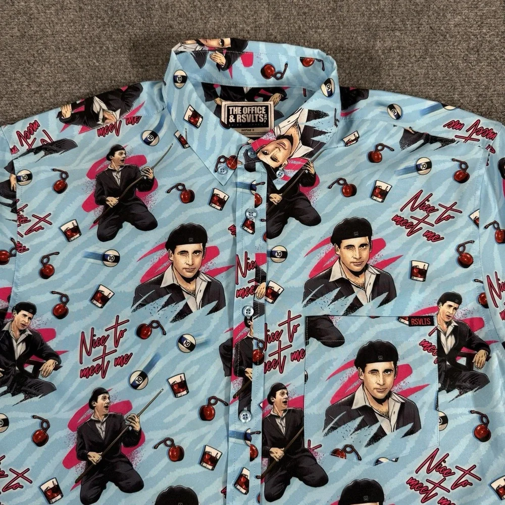 RSVLTS The‎ Office Shirt Mens Large Blue 